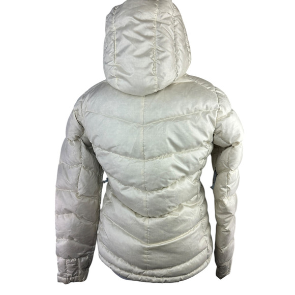 Patagonia Pipe Down Puffer Goose Insulated Coat Off White Women's Medium *Flawed - Picture 12 of 16